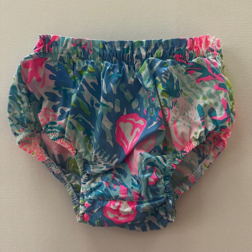 Lilly Pulitzer 18-24 Months Baby Girl Pink Blue Diaper Cover